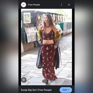 Free People Sonja Floral Maxi Skirt Set